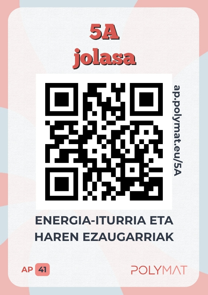 5A jolasa. Energia-iturria eta haren ezaugarriak.
